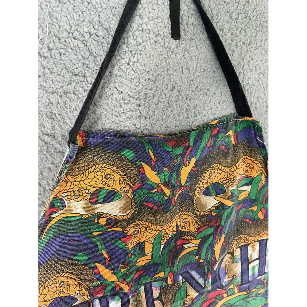 Vintage French Quarter New Orleans Mardi Gras Mask Apron Kitchen Decor 1990s‎